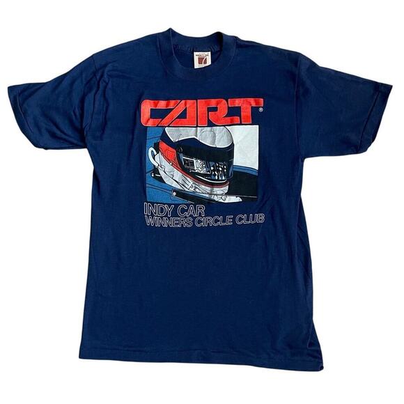 Rare Vintage 80s Single Stitch CART Racing Indy Car Winners T-Shirt Made in USA - Picture 1 of 8